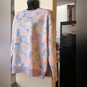 Pastel Checkered Women's Sweater